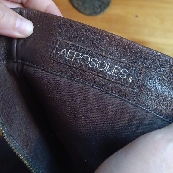 AEROSOLES brown Leather Women's Boots - Picture 4 of 6